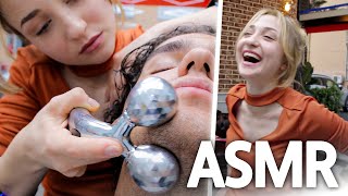 SLEEP ASMR HEAD MASSAGE  Beautiful Female Barber Did A Great Massage [upl. by Doi]