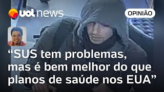 Assassino de CEO vira herói para quem sofre com planos de saúde nos EUA  Sakamoto [upl. by Yolanda]