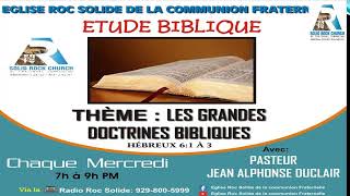 APPRENTISSAGE DE CHANTS ET ÉTUDE BIBLIQUE DOCTRINE DE DIEU  PAST JEAN ALPHONSE DUCLAIR [upl. by Genvieve]