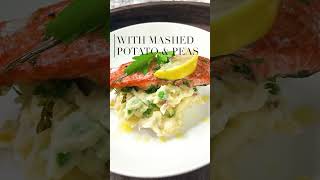 15Minute Oven Baked Salmon w Mashed Potato amp Green Peas [upl. by Airak]