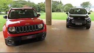 Jeep Renegade x Ford EcoSport comparativo  wwwcarblogbr [upl. by Kameko]