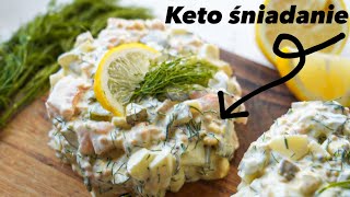 Moje KETO śniadanie • sałatka z łososiem 🍣 [upl. by Euqinehs]