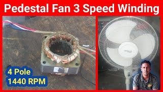 Havells Pedestal Fan Winding  3 speed motor winding  Meraj Engineer Perfect Engineer [upl. by Lawrence]