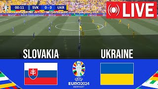 🔴 LIVE  Slovakia vs Ukraine  EURO 2024  Full Match Live Today [upl. by Yelbmik]