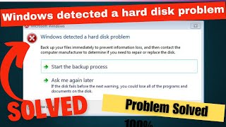 Windows Detected A Hard Disk Problem [upl. by Anaujal]