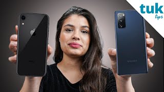 Galaxy S20 FE vs iPhone XR qual o MELHOR comparativo [upl. by Ivgnout759]