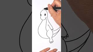 How To Draw Dragonite From Pokemon  Easy For Kids And Toddlers Step By Step [upl. by Maryjo40]