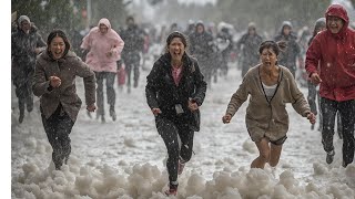 Nature Strikes Cyprus Hail in Paralimni and a Massive Waterspout in Pissouri [upl. by Ettennej]