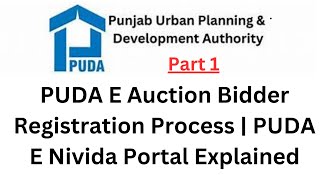 PUDA E Auction Bidder Registration Process  PUDA E Nivida Portal Expained  Haryana Property Expert [upl. by Acirem]