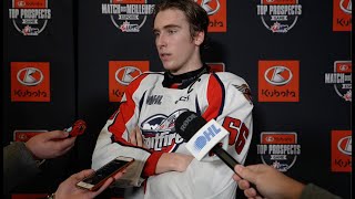 CHLKTP Team White Media Availability Liam Greentree Windsor Spitfires [upl. by Odnanreh]