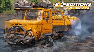 Expeditions 2 Das Drama am Wasserstrudel  OFFROAD Simulation A MudRunner Game [upl. by Ashlen]