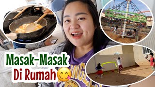 Masak di rumah😍 main soccer di backyard⚽️ Vlogmas day 910🎄  613 [upl. by Enahsal]