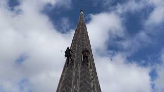 Steeplejacks on St Nicholas Chapel Kings Lynn [upl. by Kayle]