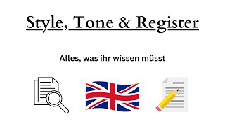 Style Tone amp Register Erklärung  Englisch Analyse [upl. by Hullda]