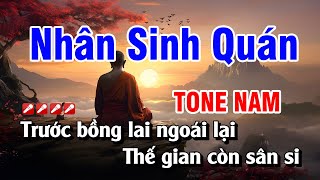 Karaoke Nhân Sinh Quán Tone Nam Beat Hay  Hoàng Luân [upl. by Janka]