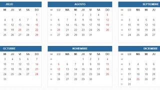 Colombia calendario festivos 2018 [upl. by Bohi]