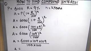 How to find compound interest  How to calculate compound interest using formula [upl. by Darrick]