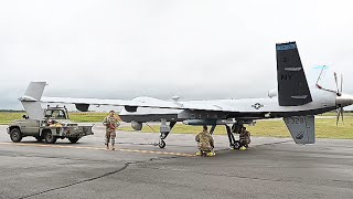 An MQ 9 Reaper Ready for Flight at Iron Keystone Exercise Fort Drum [upl. by Alian246]