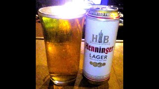 Henninger Lager Beer Review [upl. by Llerrehs]