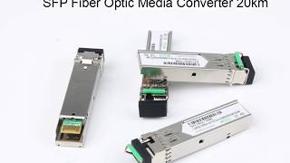 SFP Fiber Optic Media Converter 20km single fiber 1000M 1310 1550 [upl. by Dranik]