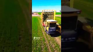 Farmer Picking up Hay Bales with Latest Technology shorts [upl. by Ddet]