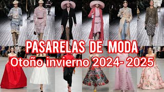 PASARELAS DE MODA OTOÑO INVIERNO 2024  2025ChanelCarolina Herrera [upl. by Atsylac]