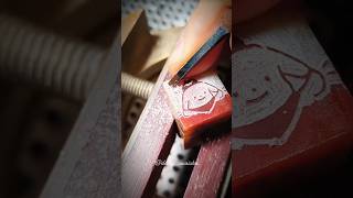 MANUAL SEAL CARVING hobbies seal sealcarving bear diy stamps tutorial asmrsounds fyp [upl. by Haelat364]