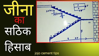 Ghar ka Sidhi kaise banate hainstaircase ki calculate kaise karte hainjina kaise banate hain [upl. by Ayotak]