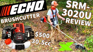 ECHO SRM3020U REVIEW AND TESTING  BEST BRUSHCUTTER [upl. by Hamford]