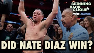 Was Nate Diaz vs Jorge Masvidal Boxing Decision Correct  Spinning Back Clique [upl. by Richma]