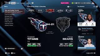 Madden 25 week 1 Titans vs bears [upl. by Nylra921]