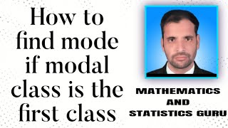 How to find calculate mode of grouped datawhen modal class is the first class [upl. by Anilejna]