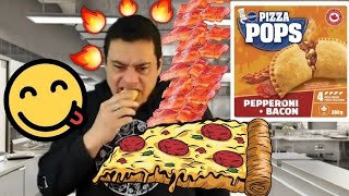 PILLSBURY  pepperoni and bacon pizza pops 🍕 Food Review [upl. by Leonteen153]