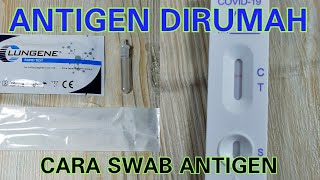 CARA SWAB ANTIGEN MANDIRI DIRUMAH  MERK LUNGENE RAPID TEST [upl. by Edgell811]