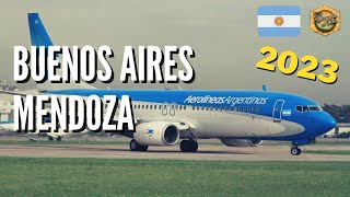 🇦🇷 Aerolíneas Argentinas Buenos Aires AEP ✈ Mendoza MDZ  Boeing 737 NG MAX [upl. by Prissie998]