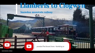 Llanberis to Clogwyn  Snowdon Mountain Railway Wales Narrow Gauge Railway [upl. by Narod]