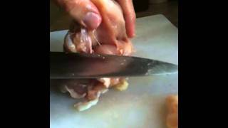 How to debone a split chicken breast [upl. by Asseram]