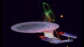 Star Trek Bridge Commander Galaxy vs Romulan Warbird [upl. by Susi]