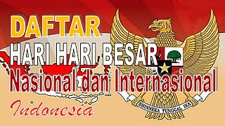 HARI HARI BESAR NASIONAL DAN INTERNASIONAL [upl. by Linoel]