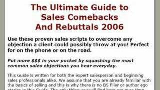 The Ultimate Guide To Sales Comebacks amp Rebuttals [upl. by Essa]