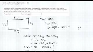 Rectangular Garden Optimization 2 [upl. by Odlavu]