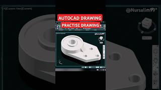 AUTOCAD DRAWING  Practise Drawing Simpel 3D Drawing [upl. by Formenti29]