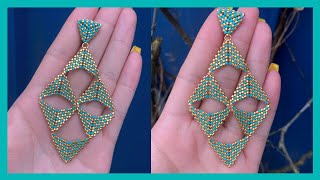 Aretespeyote stitch Aretes de miyuki [upl. by Carena312]