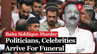 Baba Siddique Funeral Mortal Remains Of Baba Siddique Reach His Residence  Baba Siddique Death [upl. by Horter]