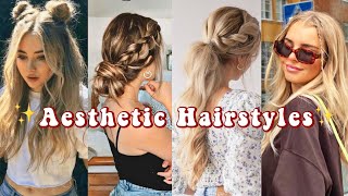 Aesthetic hairstyles for shortlong hair💗  Hair tutorials🦋 [upl. by Berns]