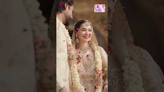 Hania Amir ne Shadi Karli 😳  Hania Aamir amp Zaviyar Nauman’s Bridal Photoshoot for Maha Wajahat [upl. by Olimreh]