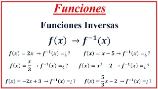 Función Inversa  Ejercicio 1 [upl. by Bray]