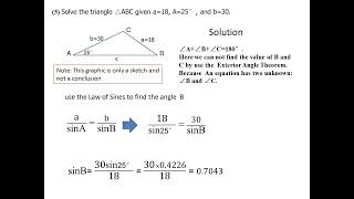 Law of Sines Worksheet with Solution Step by Step Series 1 [upl. by Aset]