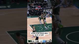 JAYSON TATUM INJURES ANKLE AFTER THIS PLAY 😱 nba basketball shorts [upl. by Yffat]