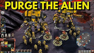 PURGE THE ALIEN  Space Marines vs Eldar  Massive 3v3 Battle  Warhammer 40k Dawn of War 3 [upl. by Amathist161]